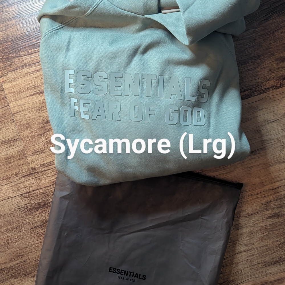 Fear of God Essentials Green Hoodie